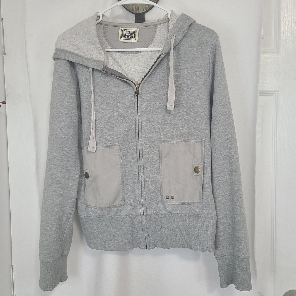 Converse One-Star Men's Classic Hoodie, Size: Medium Color: Grey
